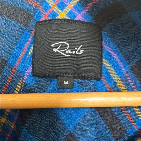 RAILS! Blue Flannel Plaid Shirt - Picture 2 of 3